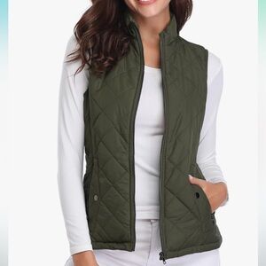 Quilted Green Vest Medium